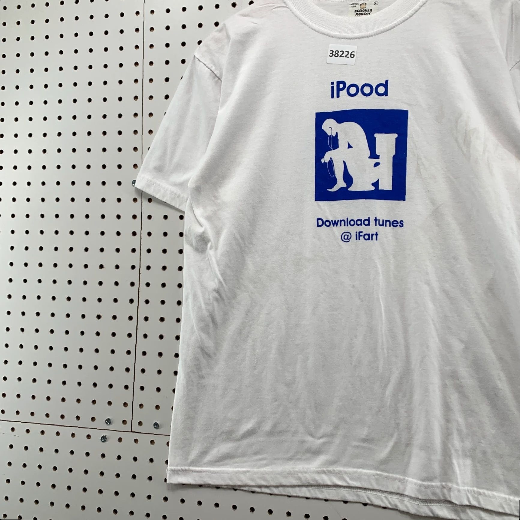 Apple I Poopd Apple Funny Parody Shirt Mens Large White Short Sleeve 20x27 Size US L / EU 52-54 / 3 - 3 Thumbnail