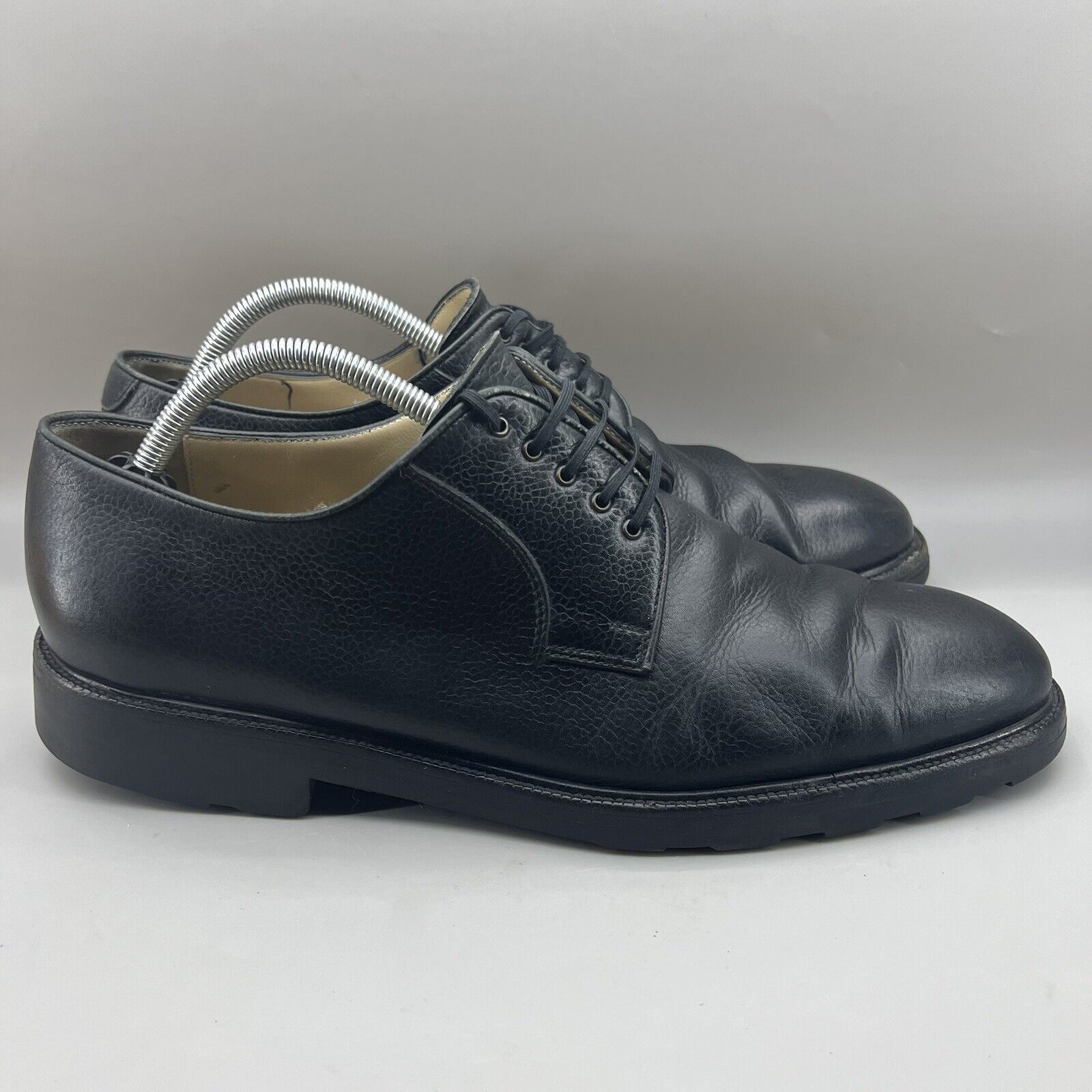 Salvatore Ferragamo Salvatore Ferragamo Oxford Shoes Men’s 11 D Black Pebbled Size US 11 / EU 44 - 1 Thumbnail