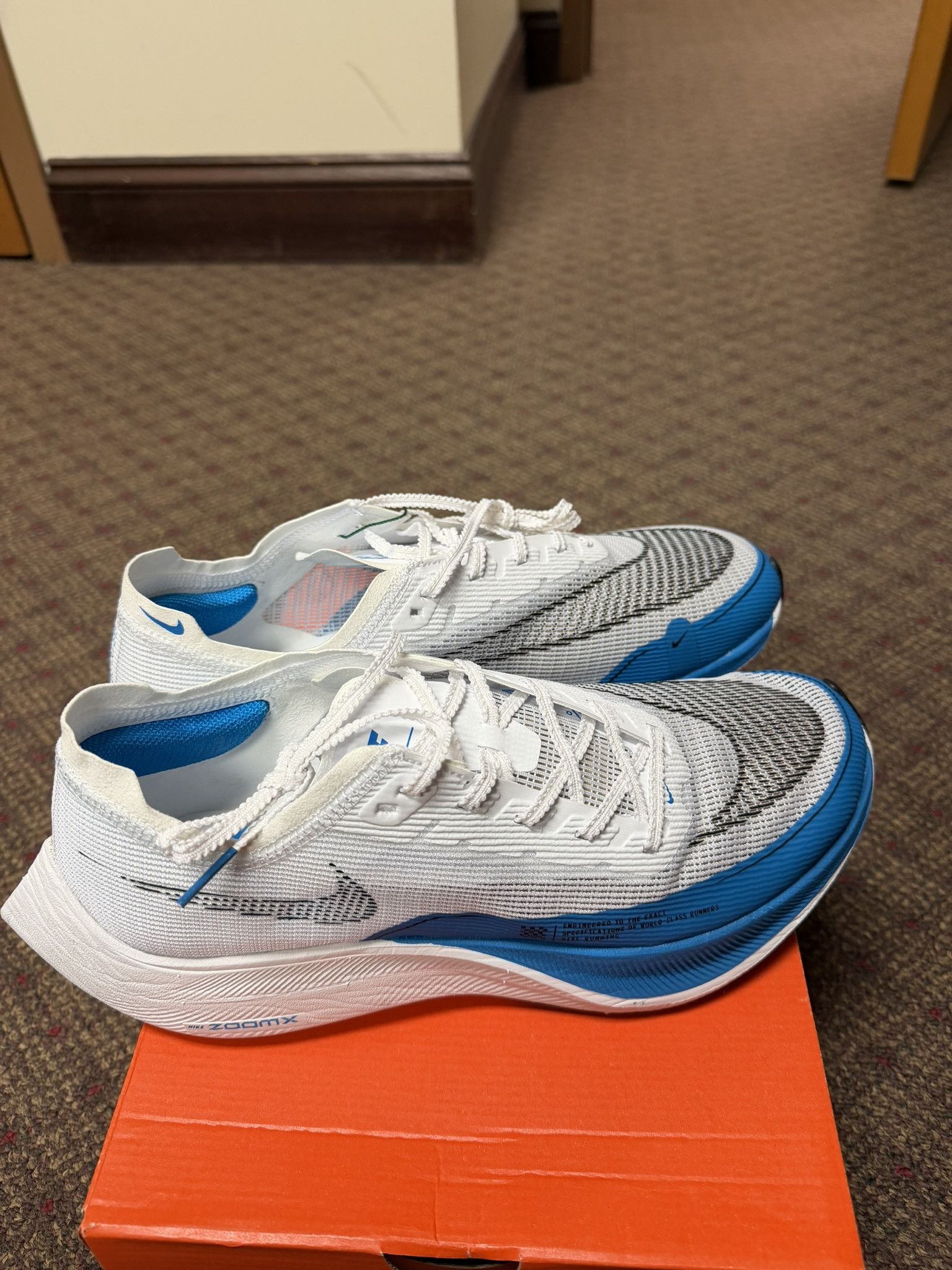 Nike ZoomX Vaporfly NEXT% 2 'White Photo Blue'- SIZE 10 Size US 10.5 / EU 43-44 - 2 Thumbnail
