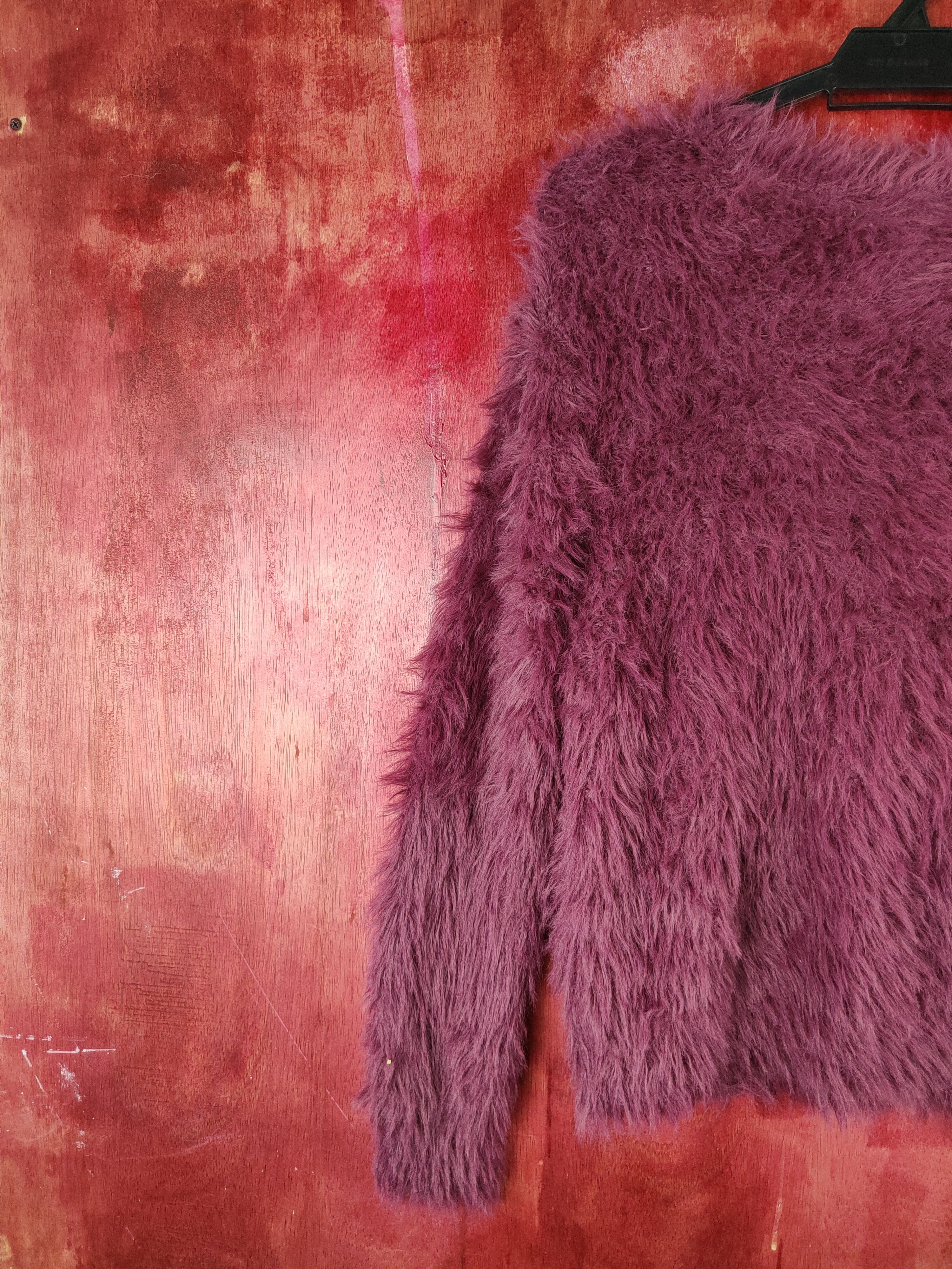 Japanese Brand × Vintage Artists Design 💥 KBF Dark Purple Fur Mohair Knitwear Size L / US 10 / IT 46 - 9 Thumbnail
