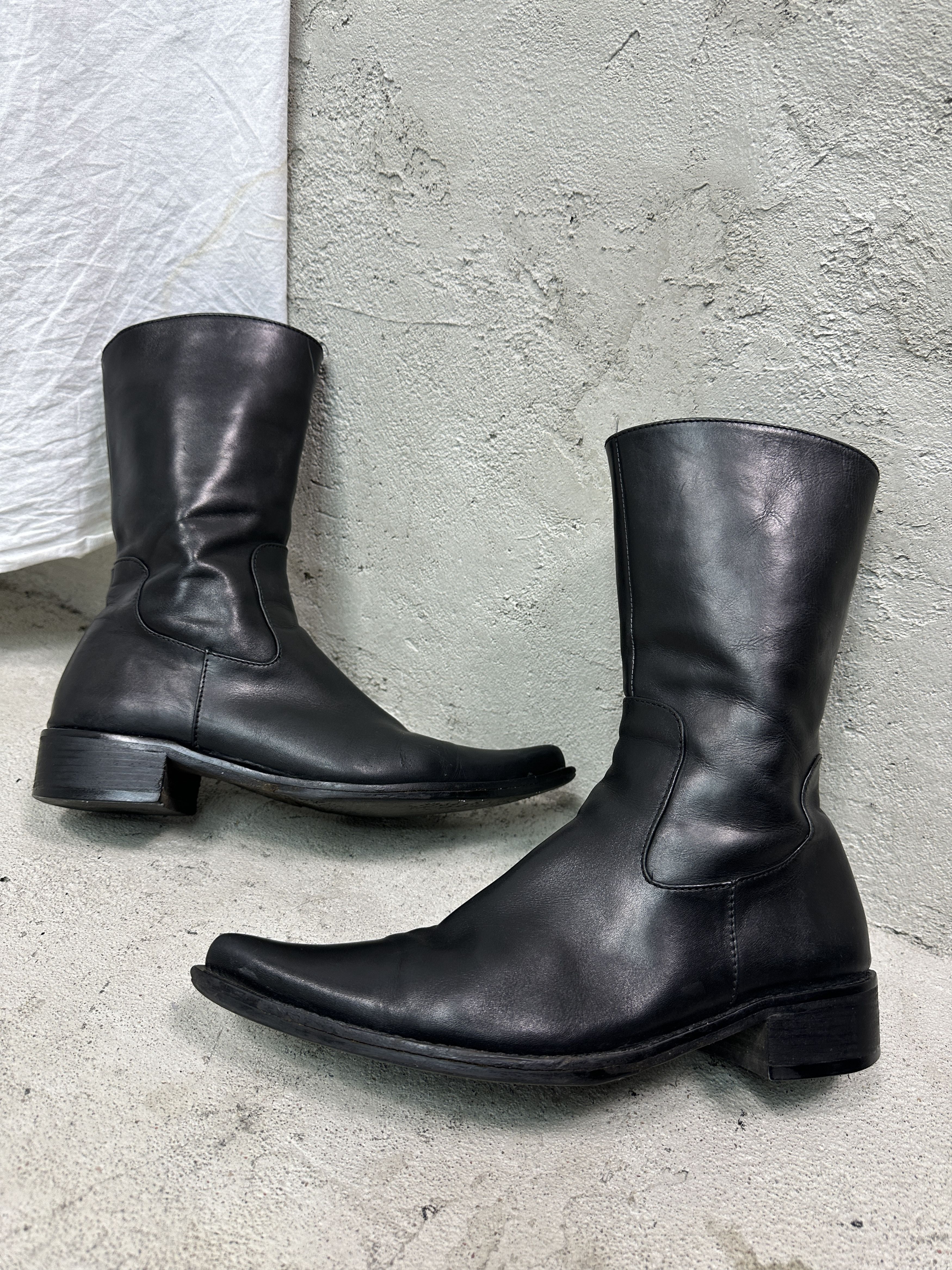 Pollini Vintage Grunge Leather Studio Pollini Boots Y2K Size US 8 / IT 38 - 1 Thumbnail