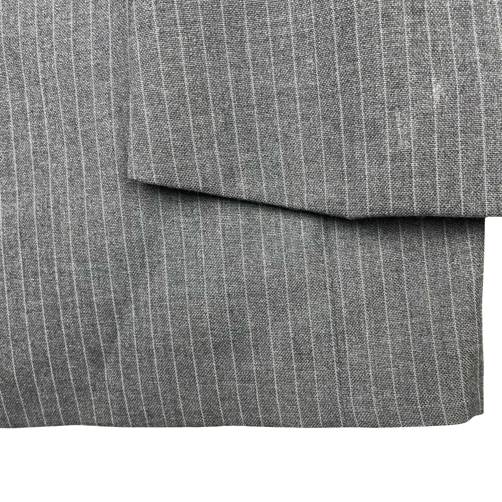 Stafford VTG Stafford Men's 100% Wool 2-Button Suit Gray Stripe • 46R Size 46R - 17 Thumbnail