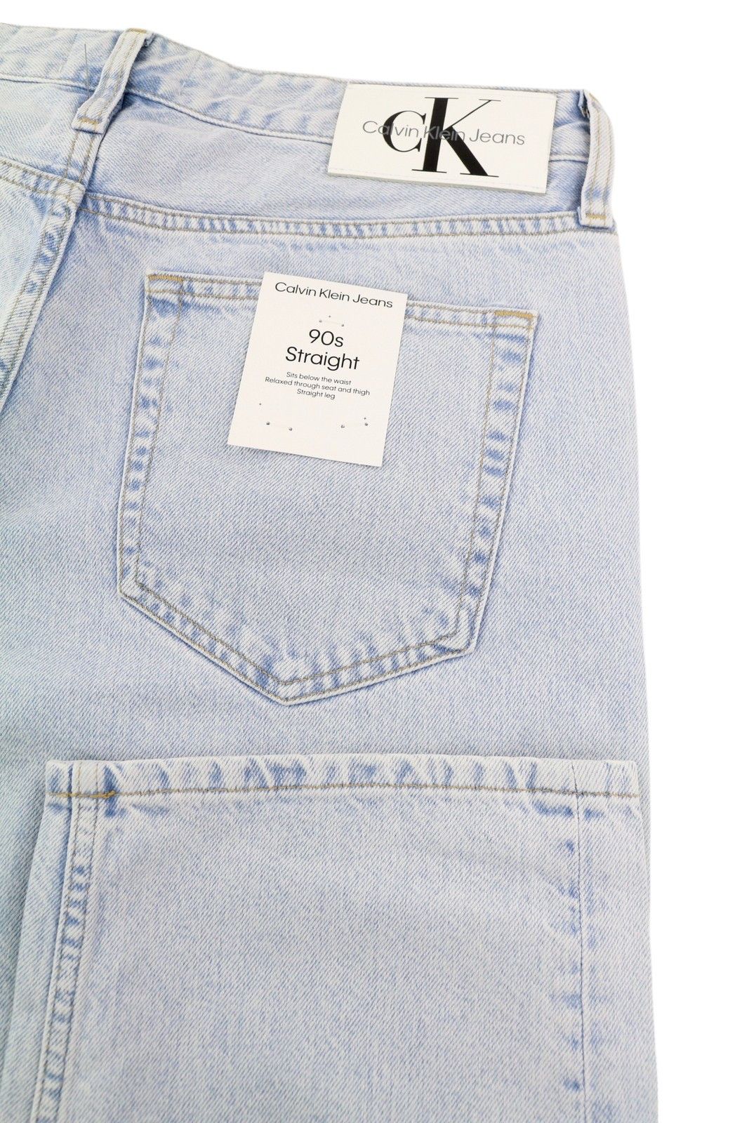 Calvin Klein 90S STRAIGHT W32 Light Blue Washed Zip Fly Denim 85299 Size US 32 / EU 48 - 5 Thumbnail