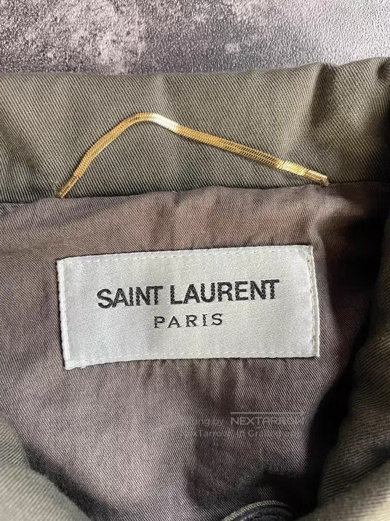 Saint Laurent Paris Saint Laurent Paris Olive Green Washed Studs Patched Leath Size XXS / US 00 / IT 34 - 7 Thumbnail