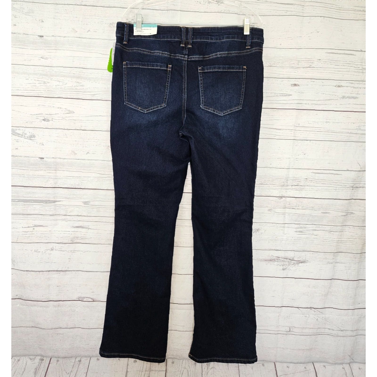 Vintage M Jeans by Maurices Womens Slim Boot Jeans Sz 14 Blue Dark Wash Mid Rise Size 36" / US 14 / IT 50 - 3 Thumbnail