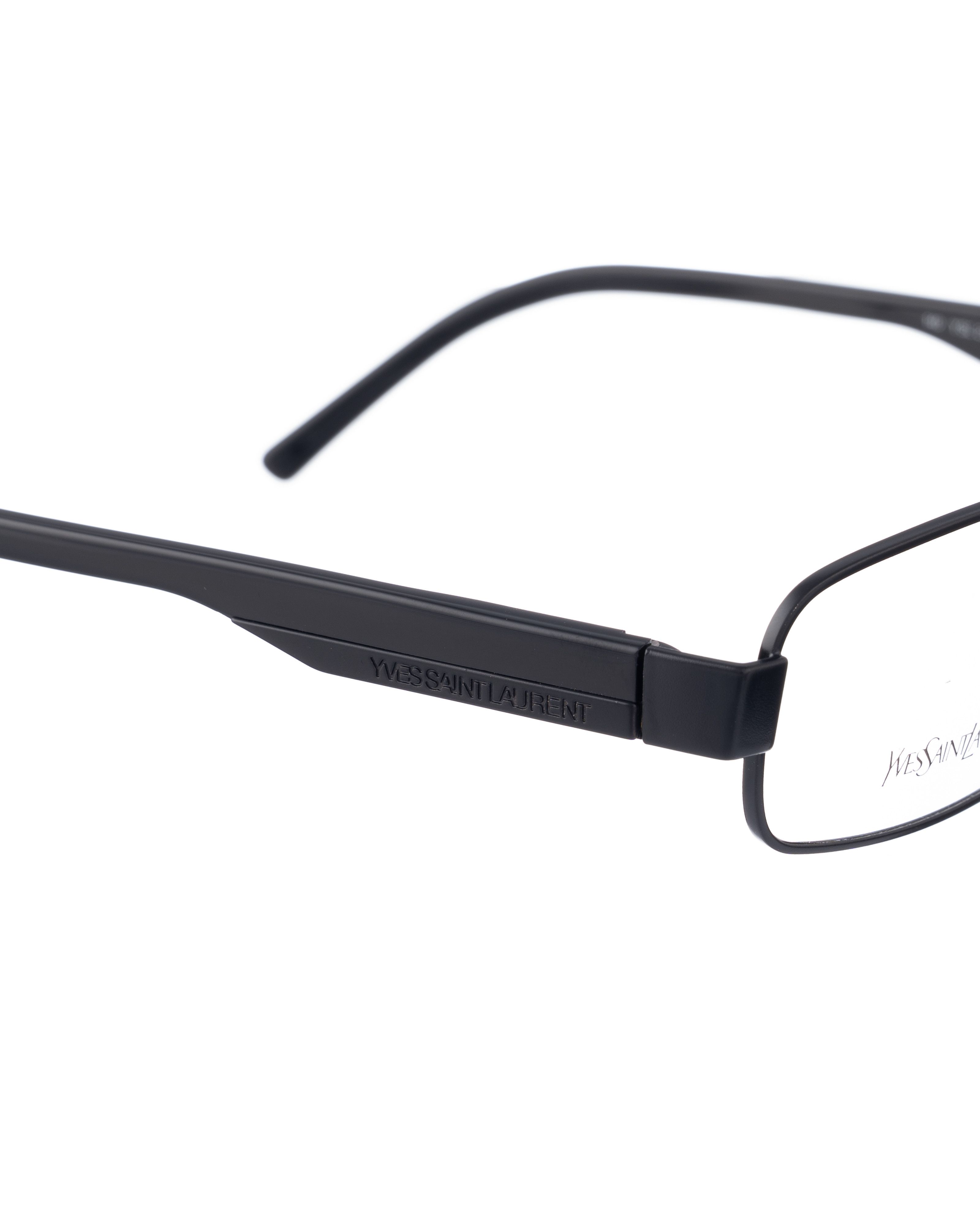 Saint Laurent Paris Yves Saint Laurent 90s Black Shiny & Matte Plastic Glasses Size ONE SIZE - 3 Thumbnail