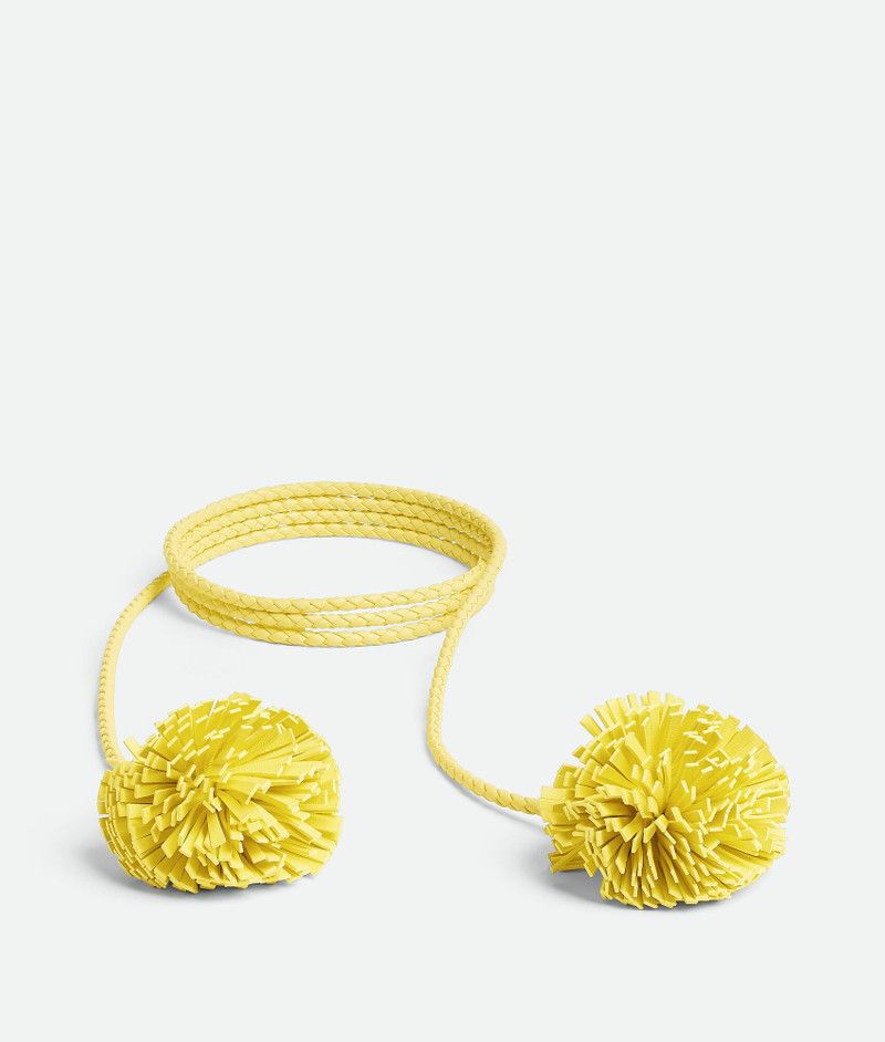 Bottega Veneta o1w1db11125 Size: M / Pompom Coaxial Belt in Yellow Size ONE SIZE - 1 Thumbnail