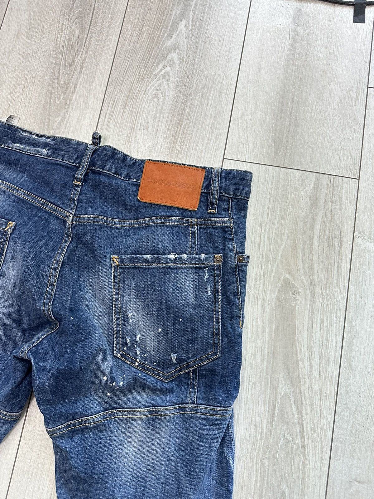 Dsquared2 Dsquared2 Tidy Biker Distressed Denim Jeans Pants (A033) Size US 34 / EU 50 - 16 Thumbnail