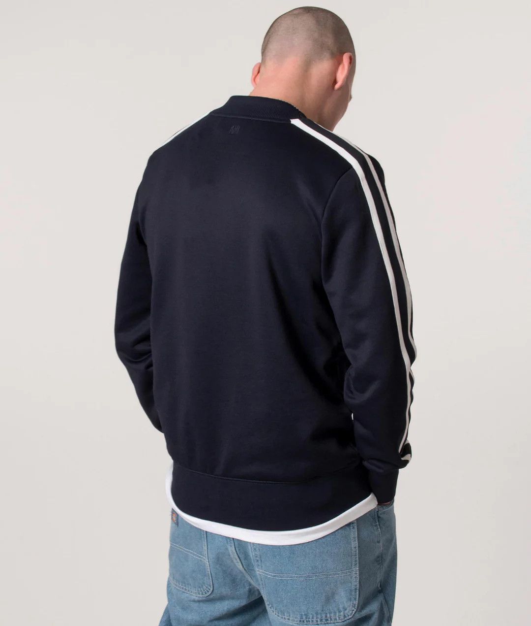 AMI AMI Paris navy blue regular fit twin stripe sweatshirt XL Size US XL / EU 56 / 4 - 3 Thumbnail