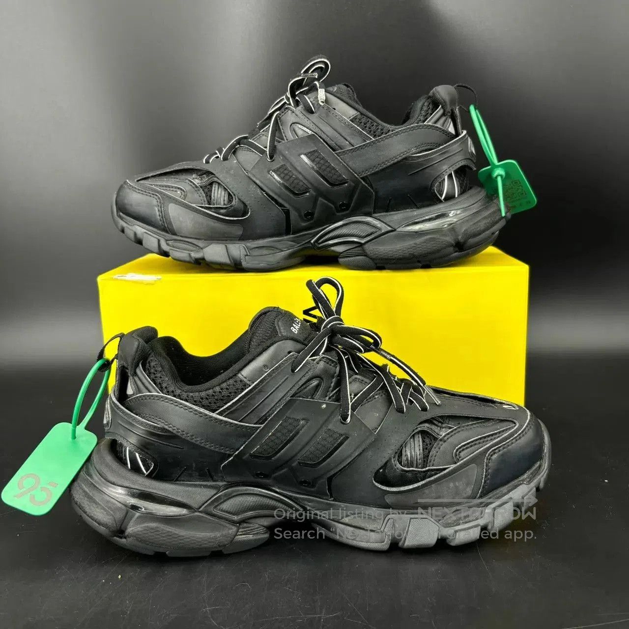 Balenciaga Black Chunky Sneakers with Mesh and Bold Laces. Size US 8 / EU 41 - 2 Thumbnail