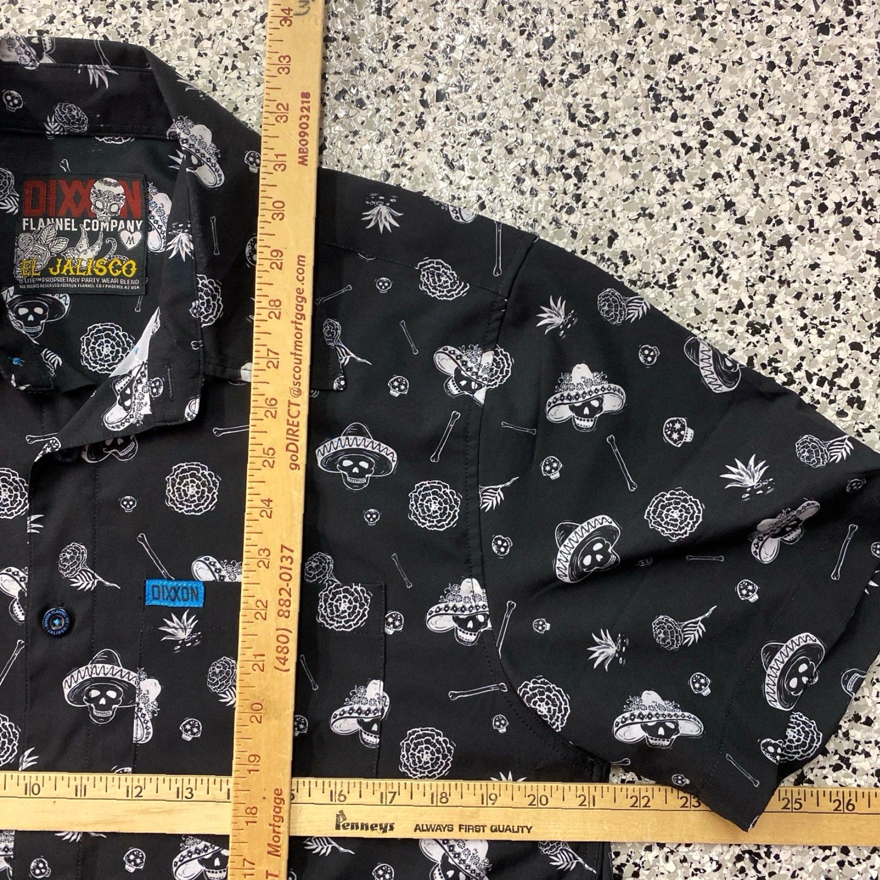 Vintage Dixxon Flannel Co Button-Up Mens Medium El Jalisco Skull Dia De Los Muertos Plaid Black Button-Down Size US M / EU 48-50 / 2 - 3 Thumbnail