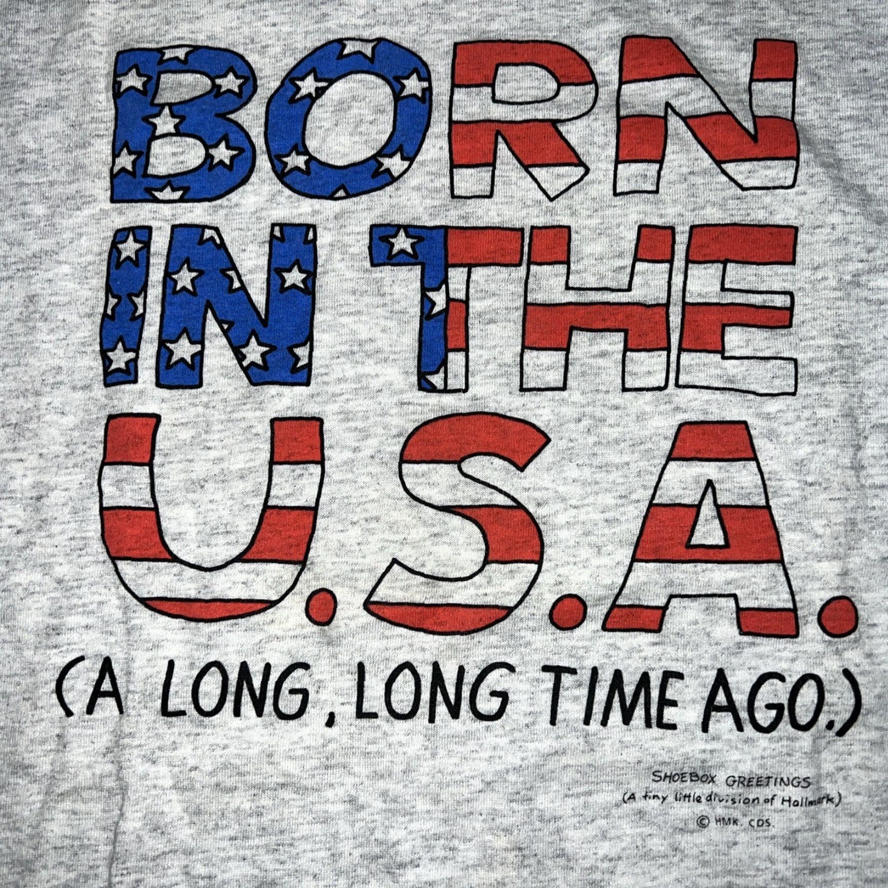 Born VINTAGE Born In The USA STITCH T-Shirt Mens XL Gray USA Size US XL / EU 56 / 4 - 2 Thumbnail