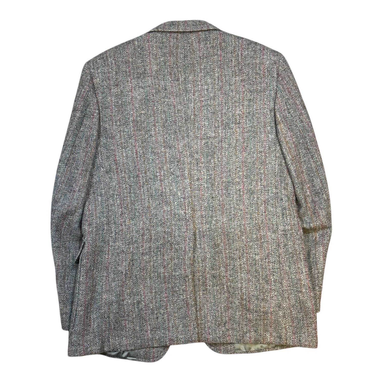 Harris Tweed George Barry Harris Tweed Blazer 44R Gray Wool Vintage Size 44R - 2 Thumbnail