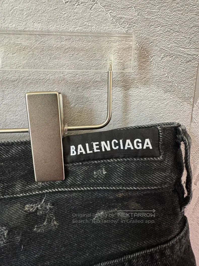 Balenciaga Balenciaga size XS Solid color distressed dirty straight-l Size US 27 - 3 Thumbnail