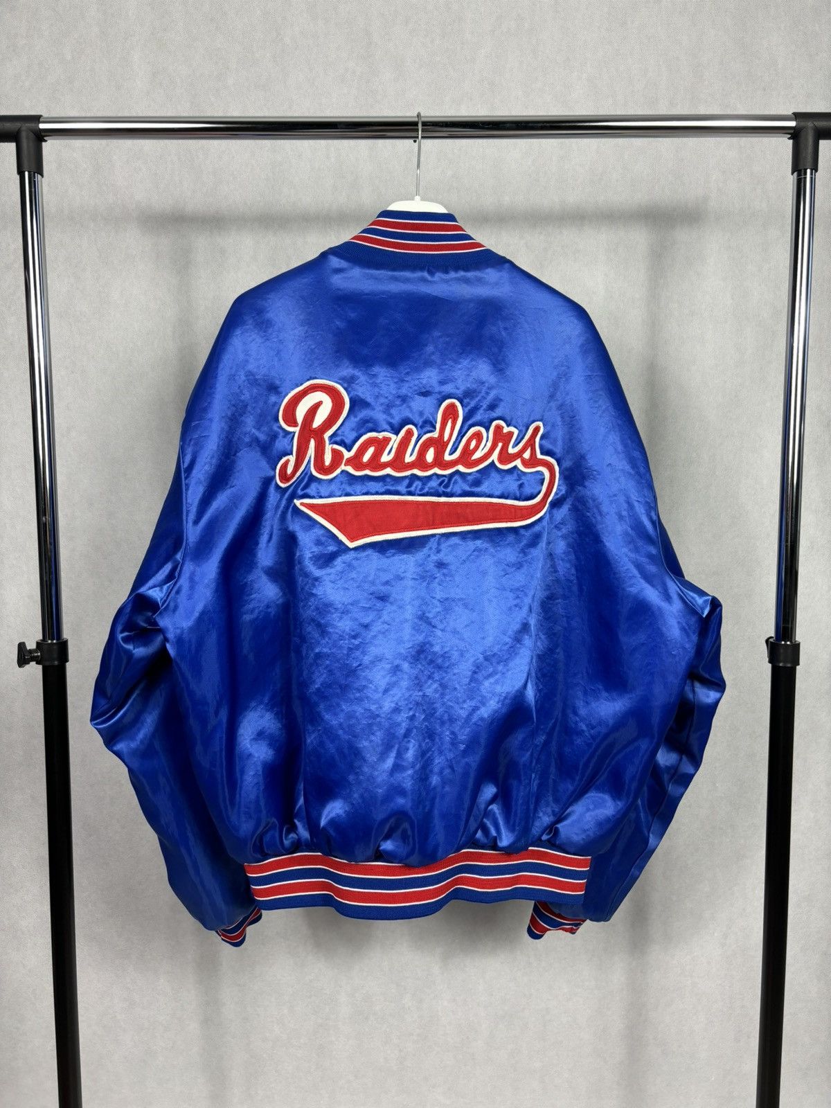 image of 80's Swingster Brian Birens Raiders Bomber Jacket in Blue, Men's (Size XL)