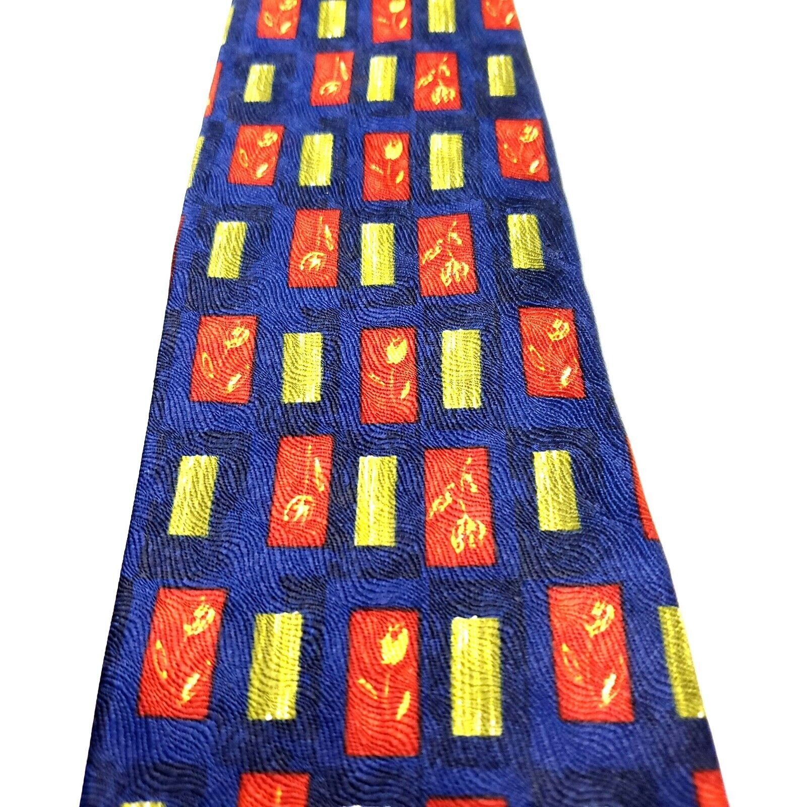 Lord & Taylor Lord Taylor Silk Tie Print Blue Geometric Short Size ONE SIZE - 2 Thumbnail