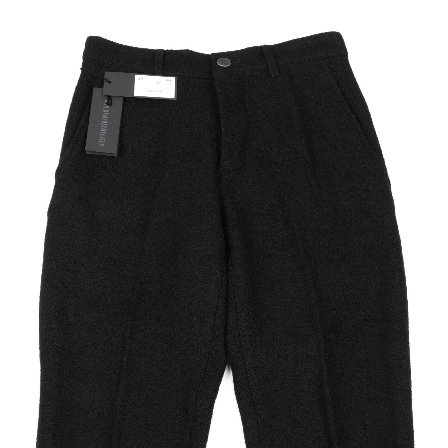 Ann Demeulemeester Wool Blend Button Fly Pants in Black XXS Size US 26 / EU 42 - 2 Thumbnail