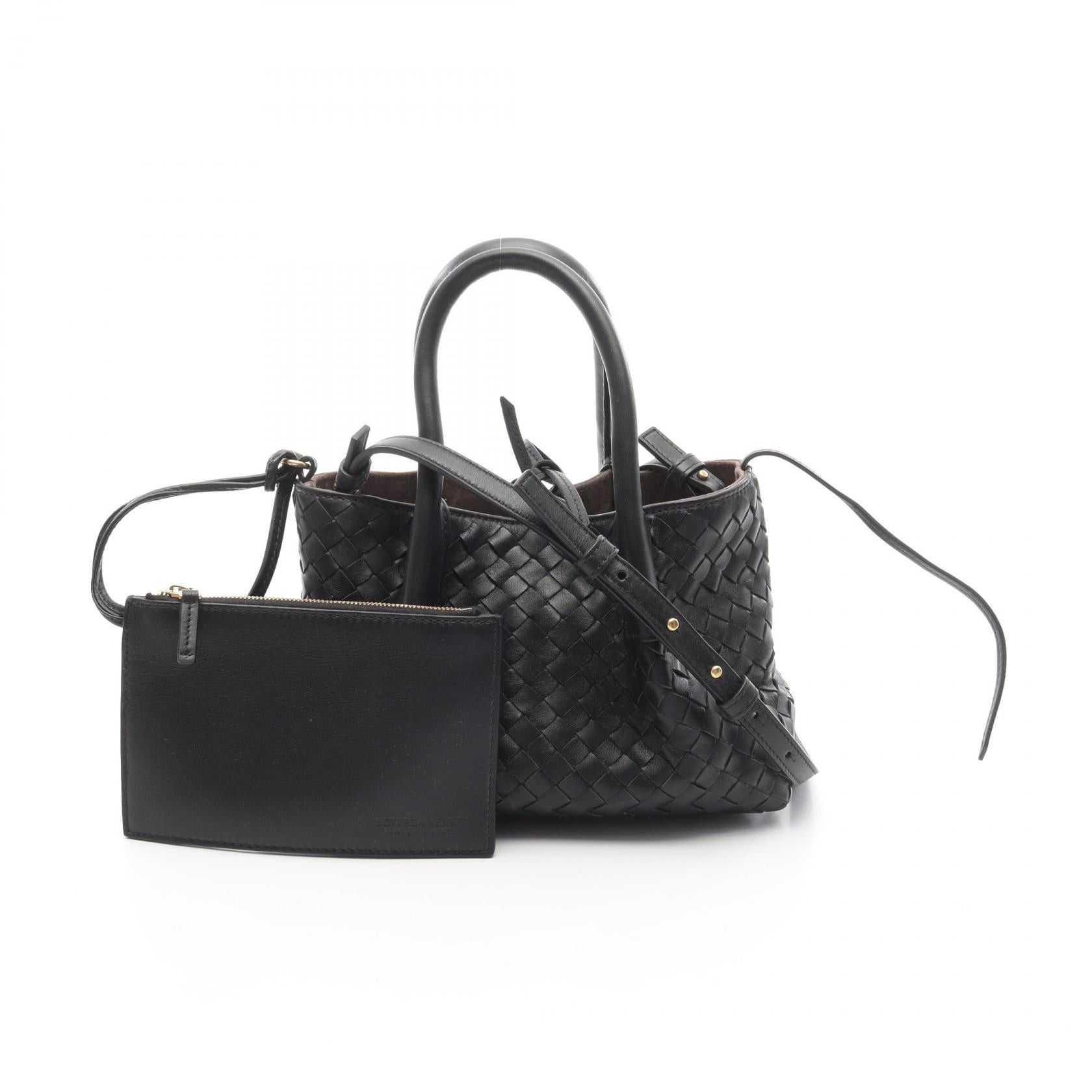 Bottega Veneta Bottega Veneta Small Pinacoteca Handbag Leather Black Size ONE SIZE - 1 Thumbnail