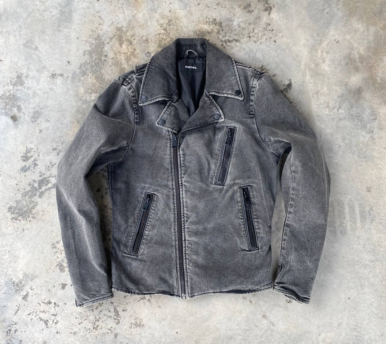 Diesel DIESEL BIKER JACKET FADED BLACK MEDIUM Size US M / EU 48-50 / 2 - 2 Thumbnail
