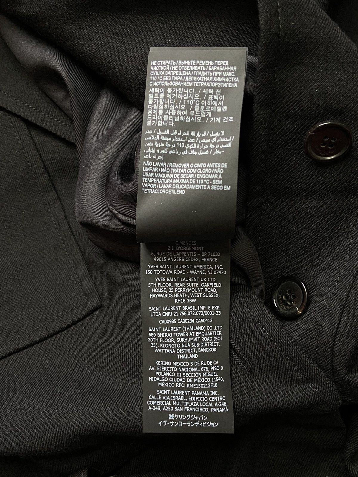 Saint Laurent Paris Saint Laurent Belted Jumpsuit Black Wool Size 30" / US 8 / IT 44 - 17 Thumbnail