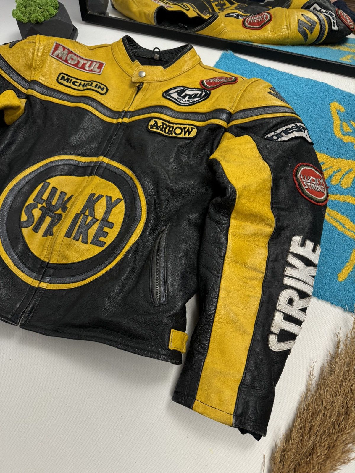 Vintage Vintage Lucky Strike Racing Leather Jacket Size US L / EU 52-54 / 3 - 3 Thumbnail