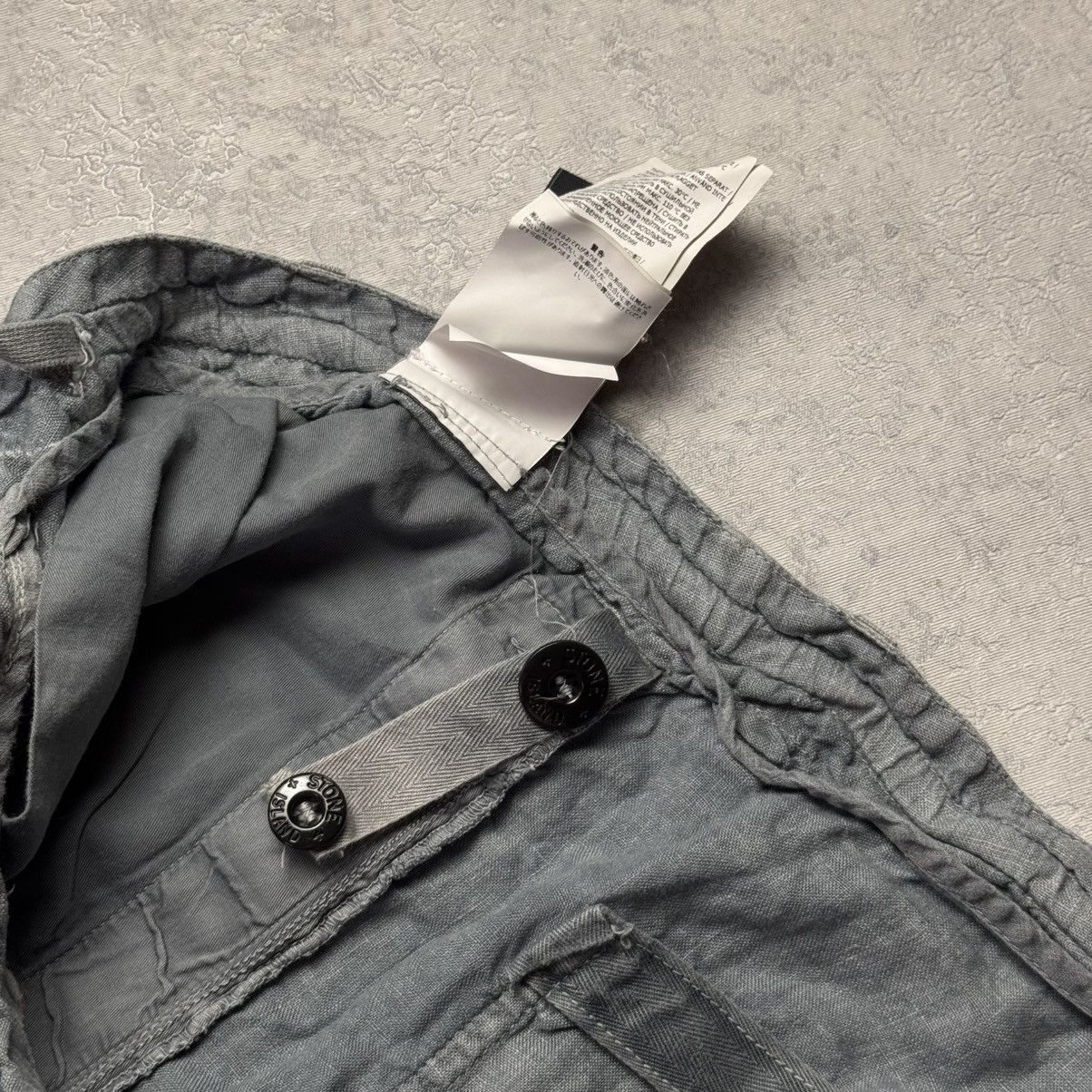 Stone Island Stone Island Men’s Linen Massimo Osti Light Blue Pants Size US 34 / EU 50 - 11 Thumbnail
