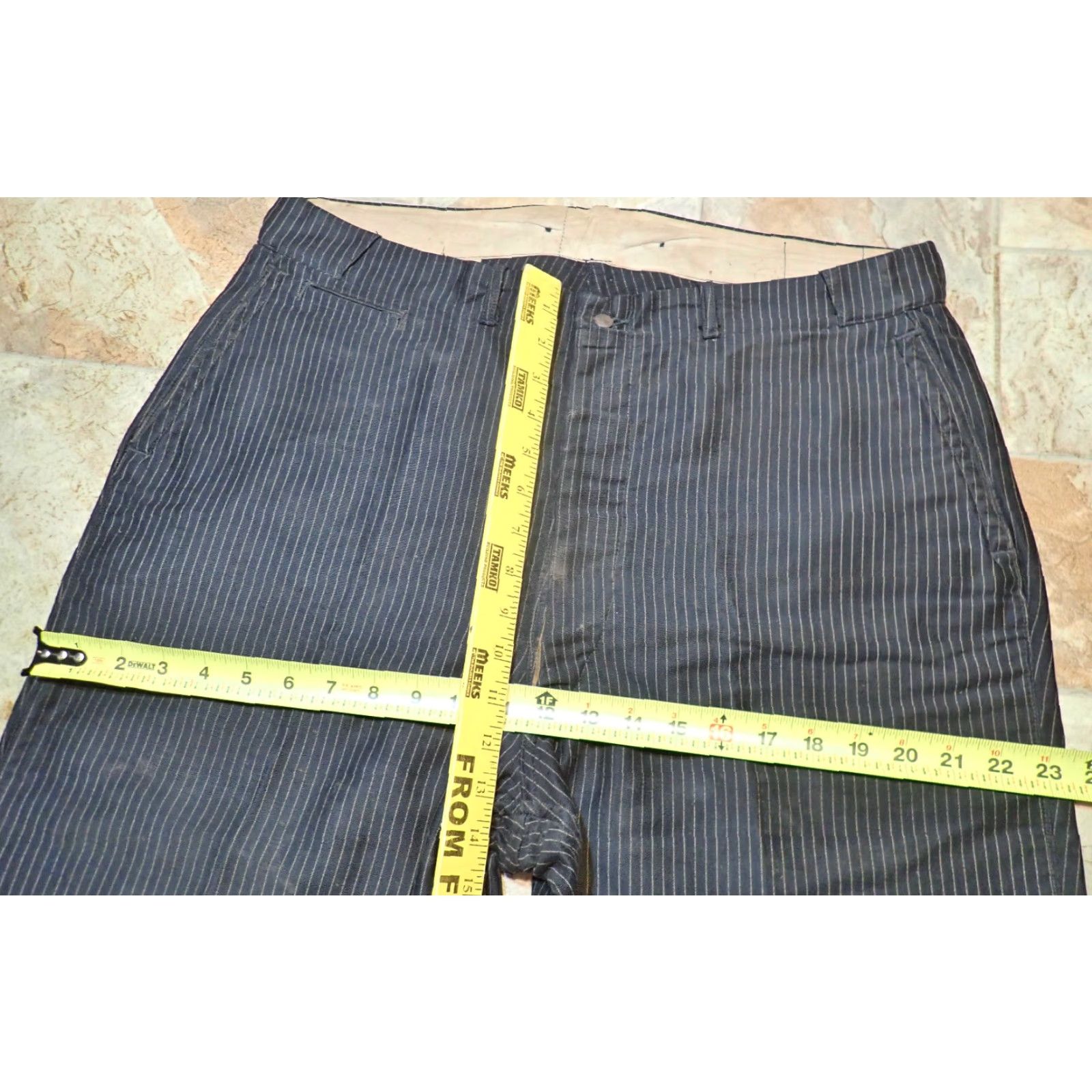 Vintage VINTAGE Overland Trouser Pants 38x29 Striped Moleskin Heavy Cotton Workwear Trousers Crown Overalls Men Size US 38 / EU 54 - 6 Thumbnail