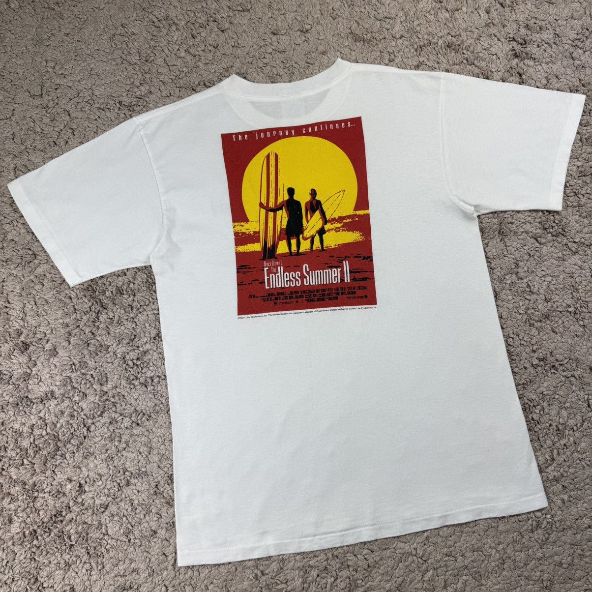 Vintage Vintage Bruce Brown The Endless Summer II Movie Promo Tee Size US L / EU 52-54 / 3 - 3 Thumbnail