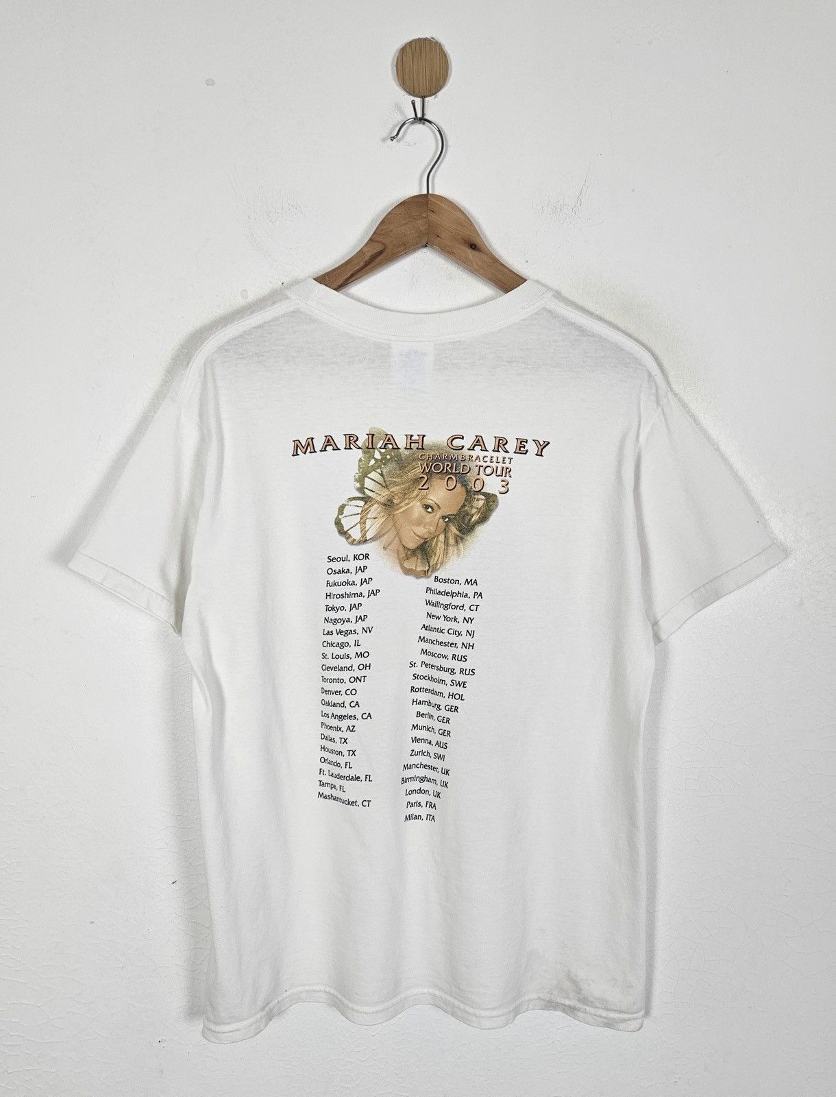Band Tees Vintage Mariah Carey Chambracelet 2003 Tour Tee shirt Size US M / EU 48-50 / 2 - 2 Thumbnail