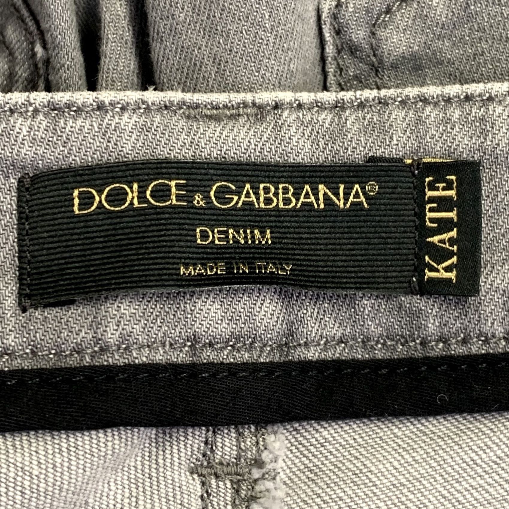 Dolce & Gabbana DOLCE & GABBANA Grey Twill Tapered Jeans Women Size 4 Size 27" / US 4 / IT 40 - 5 Thumbnail