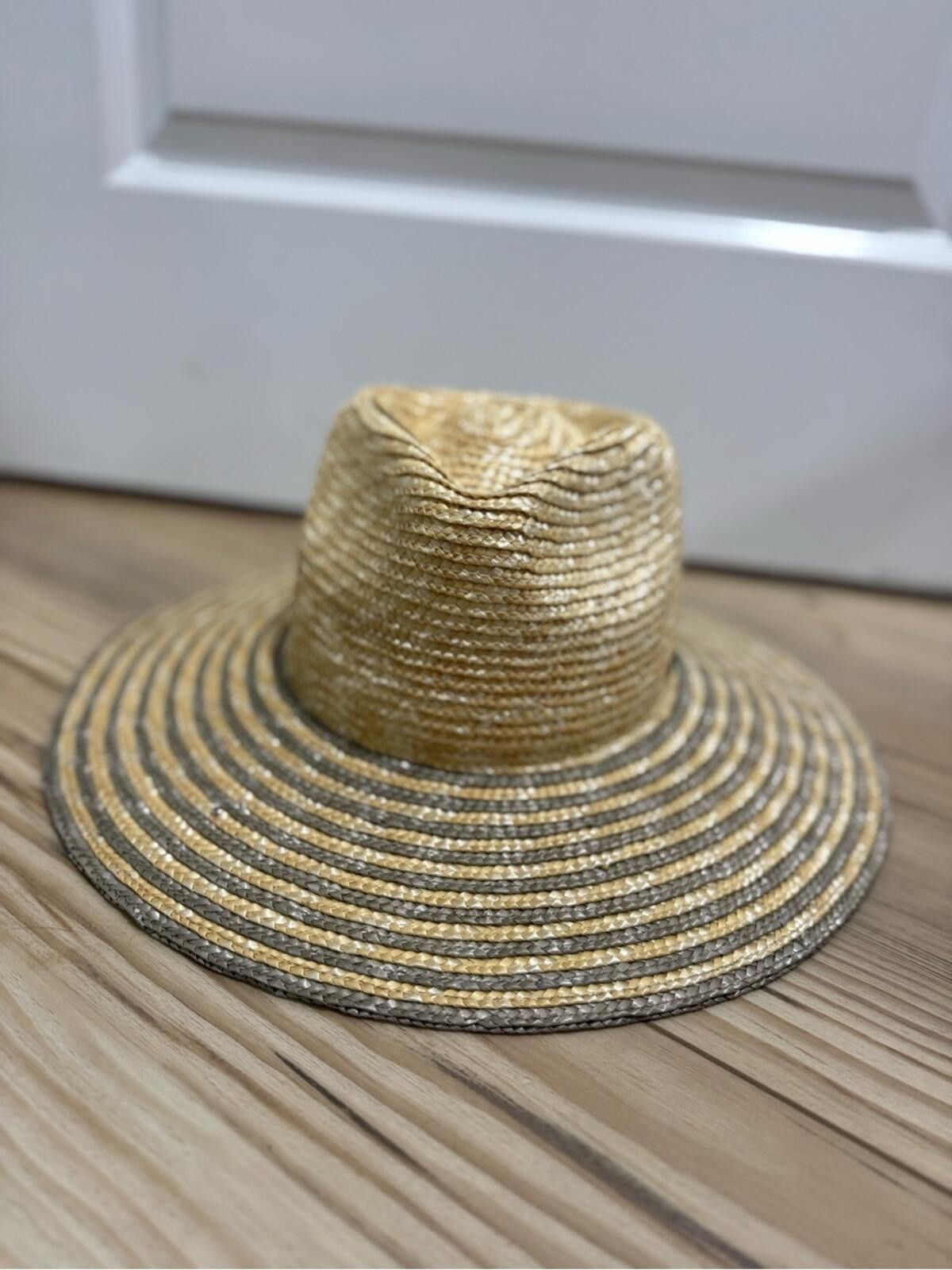 Brixton Brixton Woven Straw Fedora Hat - Yellow & Brown Size ONE SIZE - 3 Thumbnail