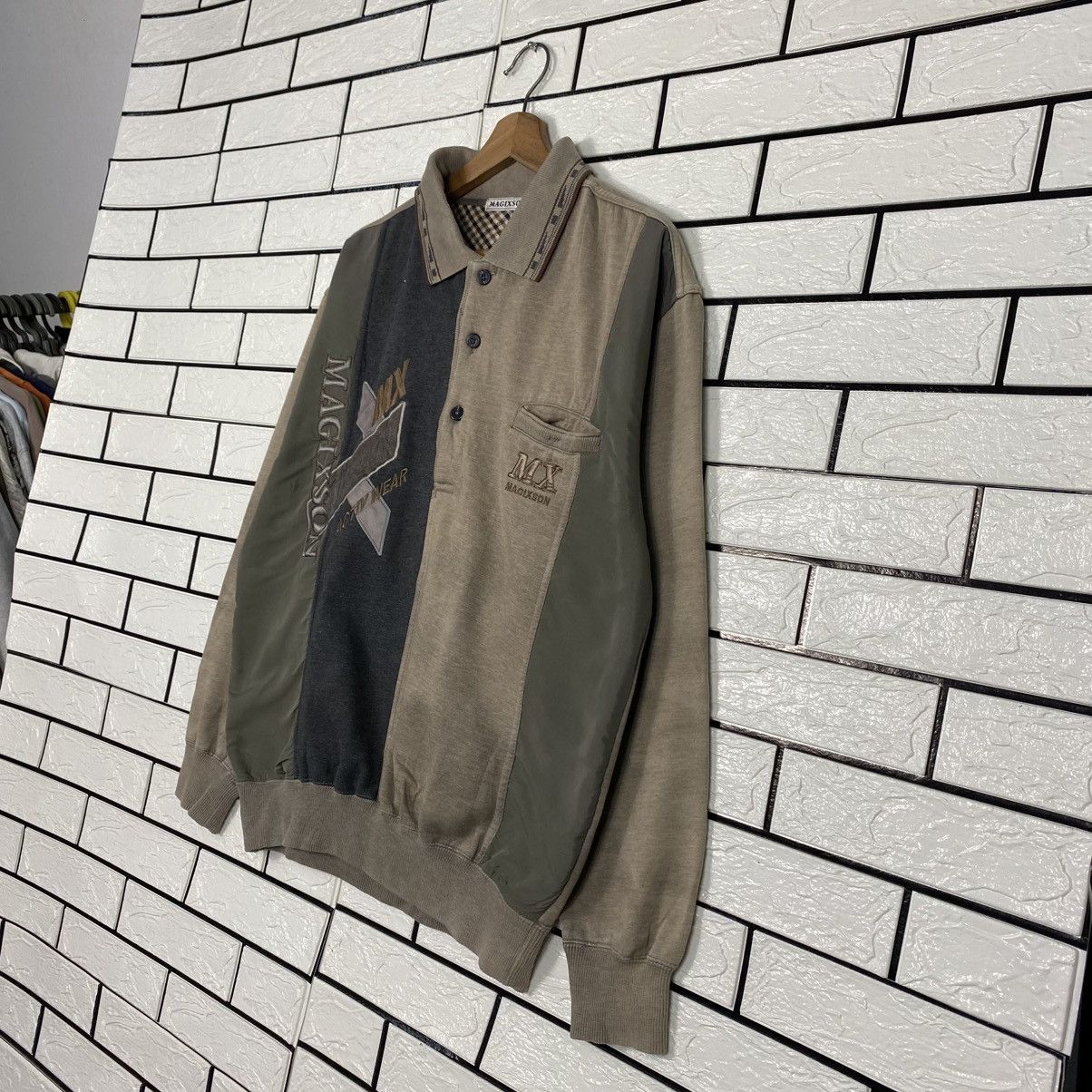 Japanese Brand 📌Vintage Collar Sweatshirt Magixson Embroidery Big Logo Size US L / EU 52-54 / 3 - 3 Thumbnail