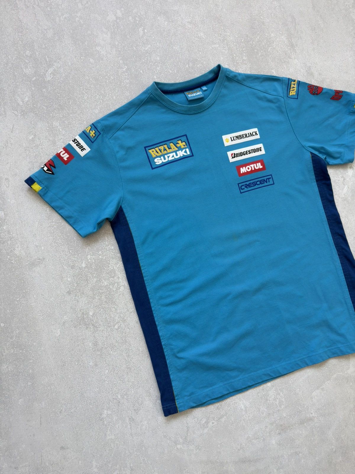 NASCAR Vintage Suzuki Rizla Motorcycle Racing Tee T-Shirt Rare Blue Size US XXL / EU 58 / 5 - 2 Thumbnail