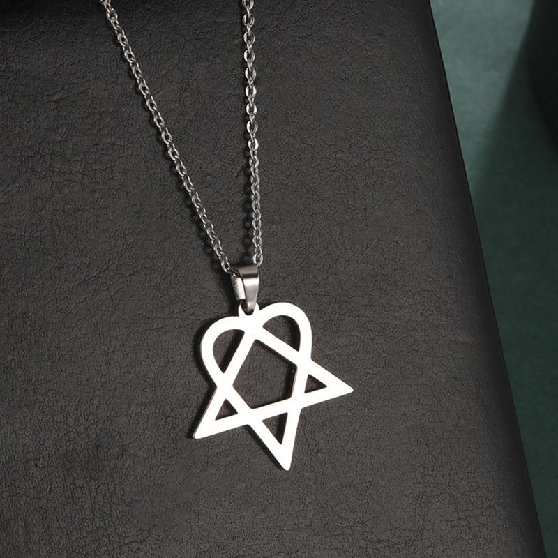 Jewelry Love Triangle Shape Pendant Necklace Size ONE SIZE - 3 Thumbnail