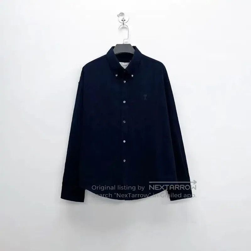 Other AMI Navy Cotton Logo Long Sleeve Shirt . Size US L / EU 52-54 / 3 - 1 Thumbnail