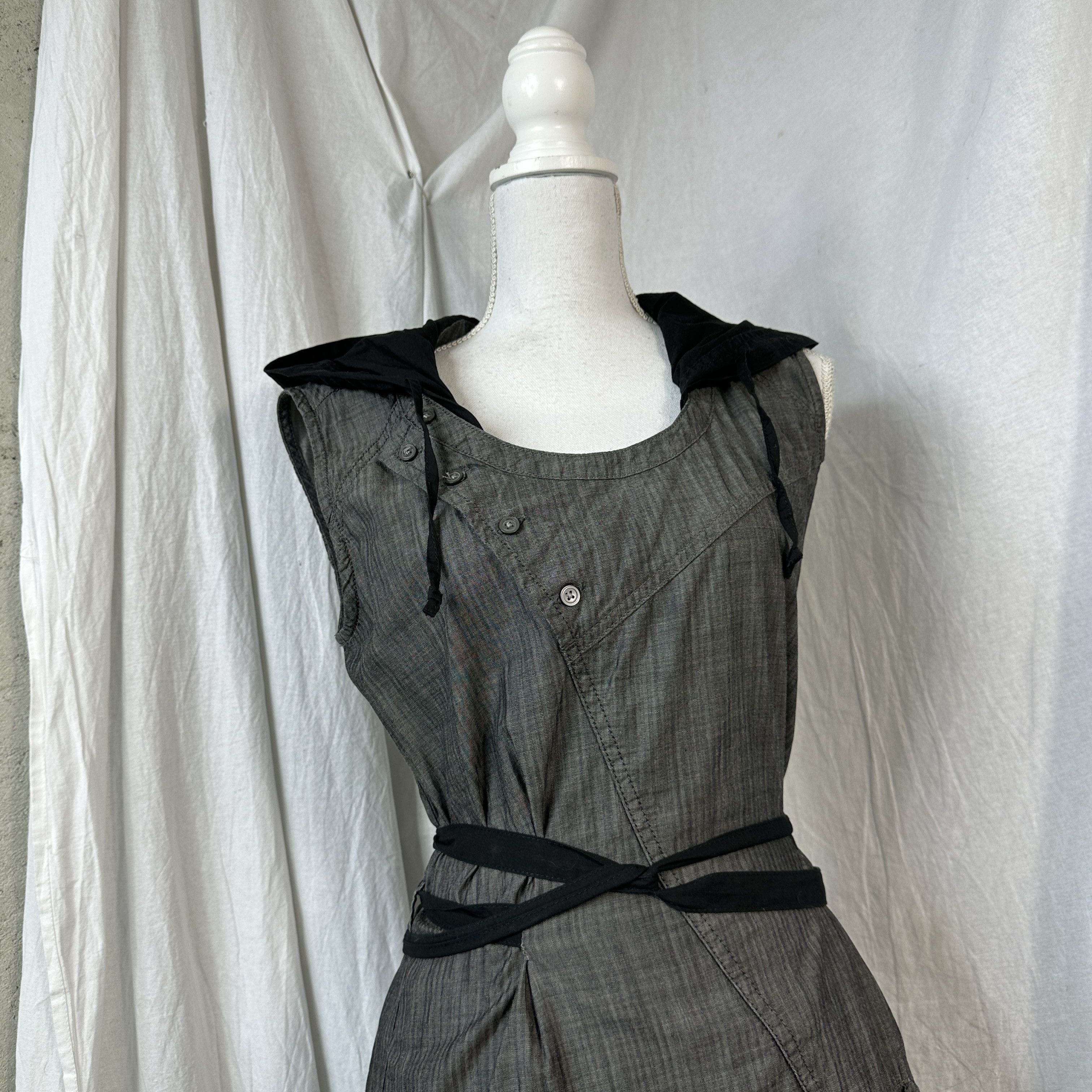 Diesel × Vintage Vintage Y2K Avant Garde Diesel Hoodie Dress Size M / US 6-8 / IT 42-44 - 3 Thumbnail