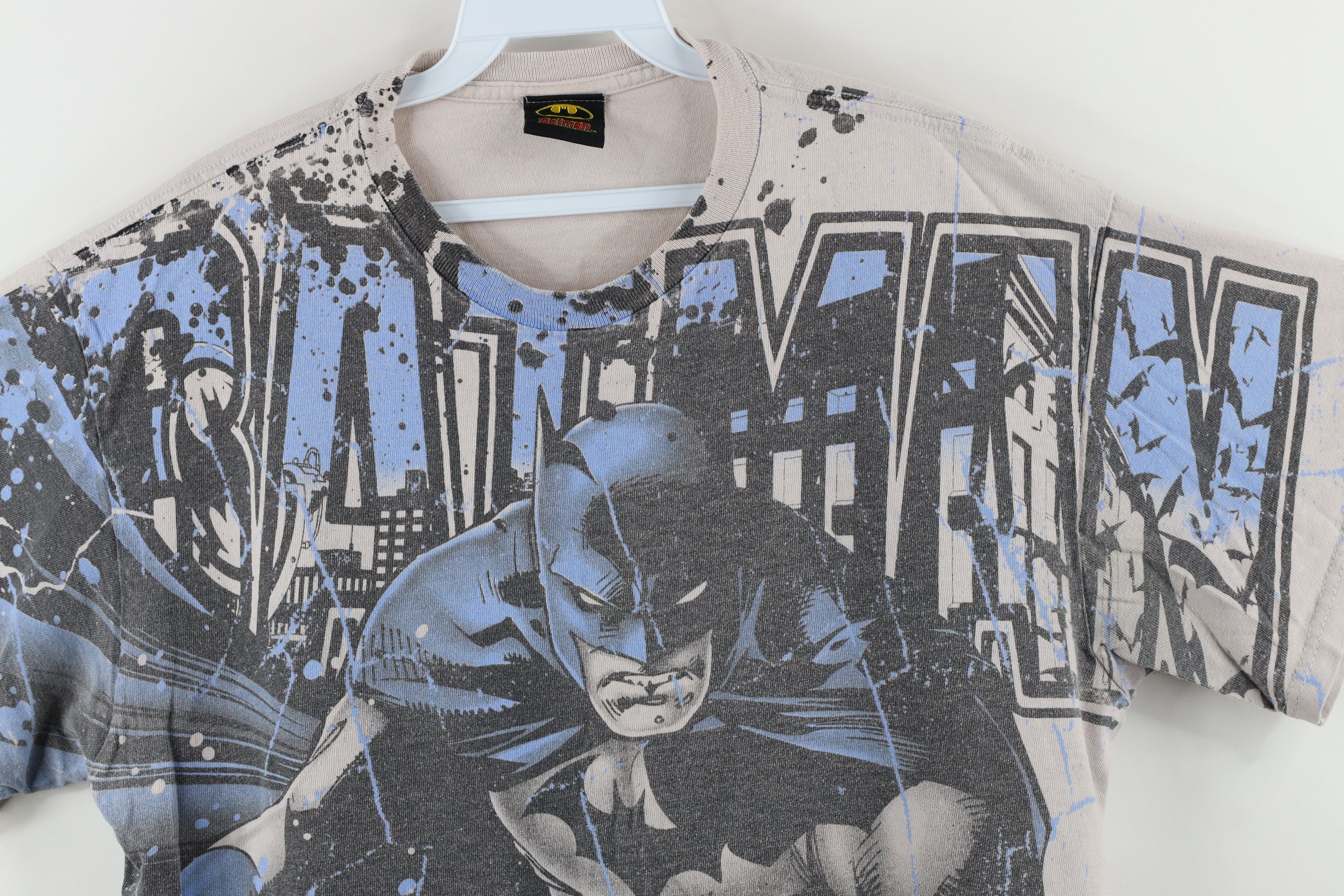 DC Comics × Vintage Vintage Y2K DC Comics Over Print Batman Short Sleeve T-Shirt Size US L / EU 52-54 / 3 - 4 Thumbnail