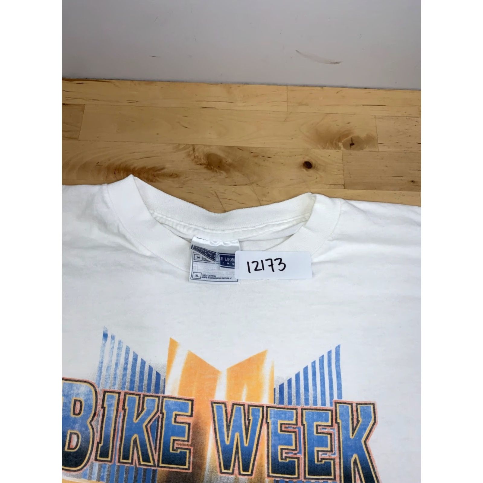 Fruit Of The Loom VINTAGE 1990s Bike Week Mens XL White Daytona Florida Bald Eagle 90s T-Shirt Fruit of the Loom Short Sleeve Crew Neck Graphic Print Size US XL / EU 56 / 4 - 2 Thumbnail