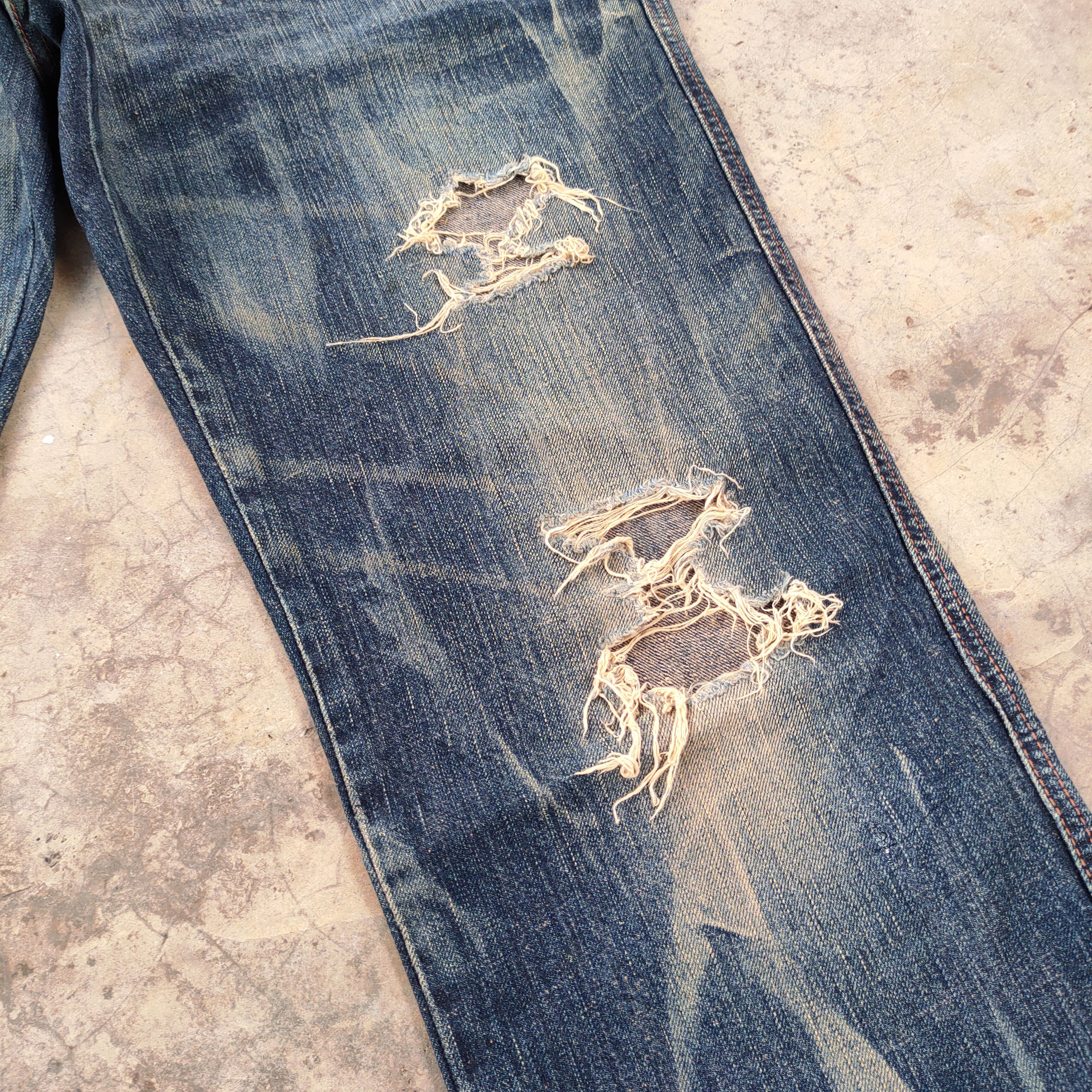 Edwin VINTAGE EDWIN BLUE TRIP RUSTY FADED RIPPED JEAN DENIM PANTS Size US 36 / EU 52 - 5 Thumbnail