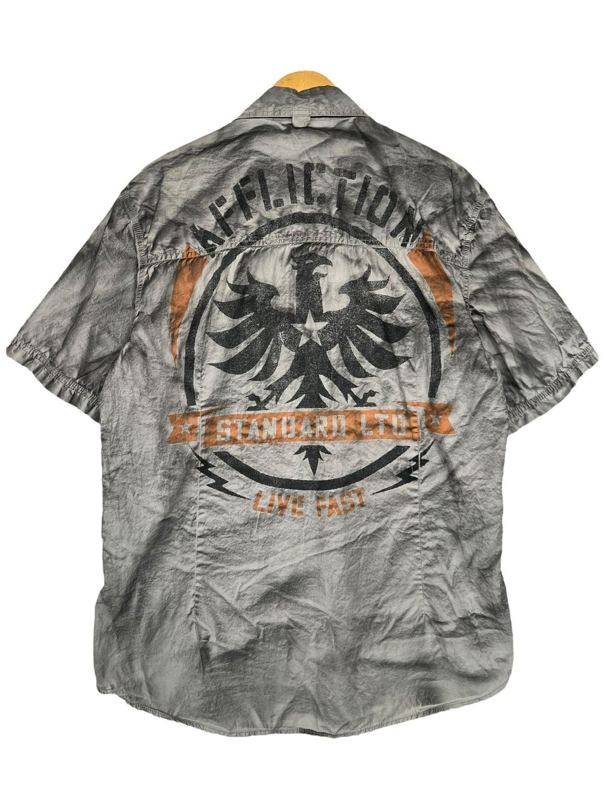 Affliction Affliction Bones Allover Backhit Goth Punk Button Up Shirt Size US XL / EU 56 / 4 - 3 Thumbnail