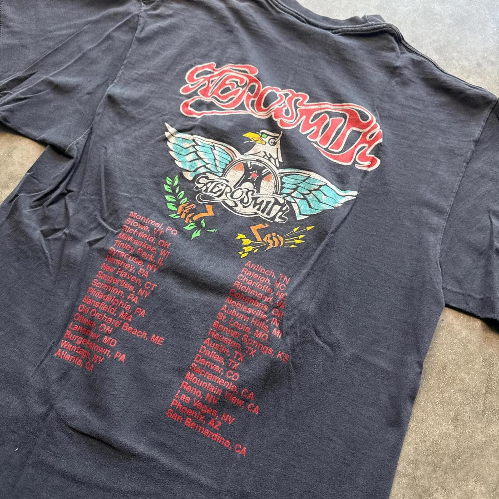 Other Aerosmith "Aero Smith One " Vintage 90's Band Faded T-Shirt Size US XL / EU 56 / 4 - 4 Thumbnail