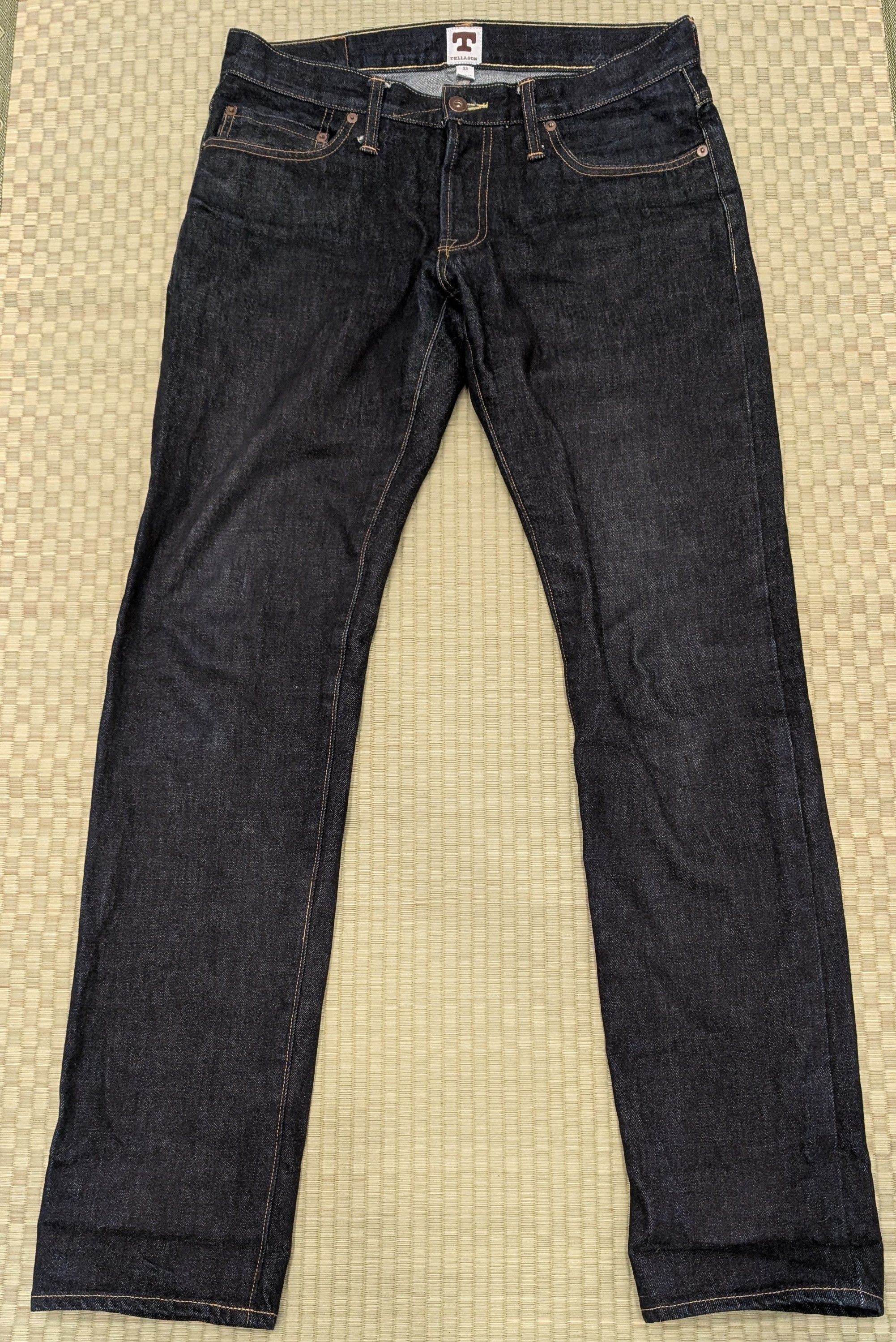 Tellason Tellason Sim Fit Selvedge Denim Jeans Made in USA Size US 33 - 1 Thumbnail