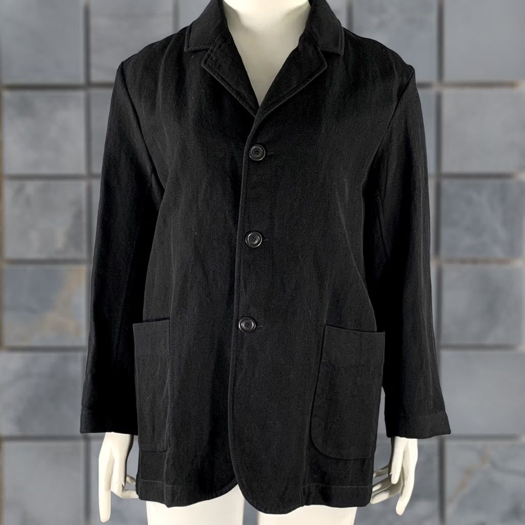 Casey Casey CASEY CASEY Black Wool Linen 3 button Jacket Size L Size L / US 10 / IT 46 - 1 Thumbnail