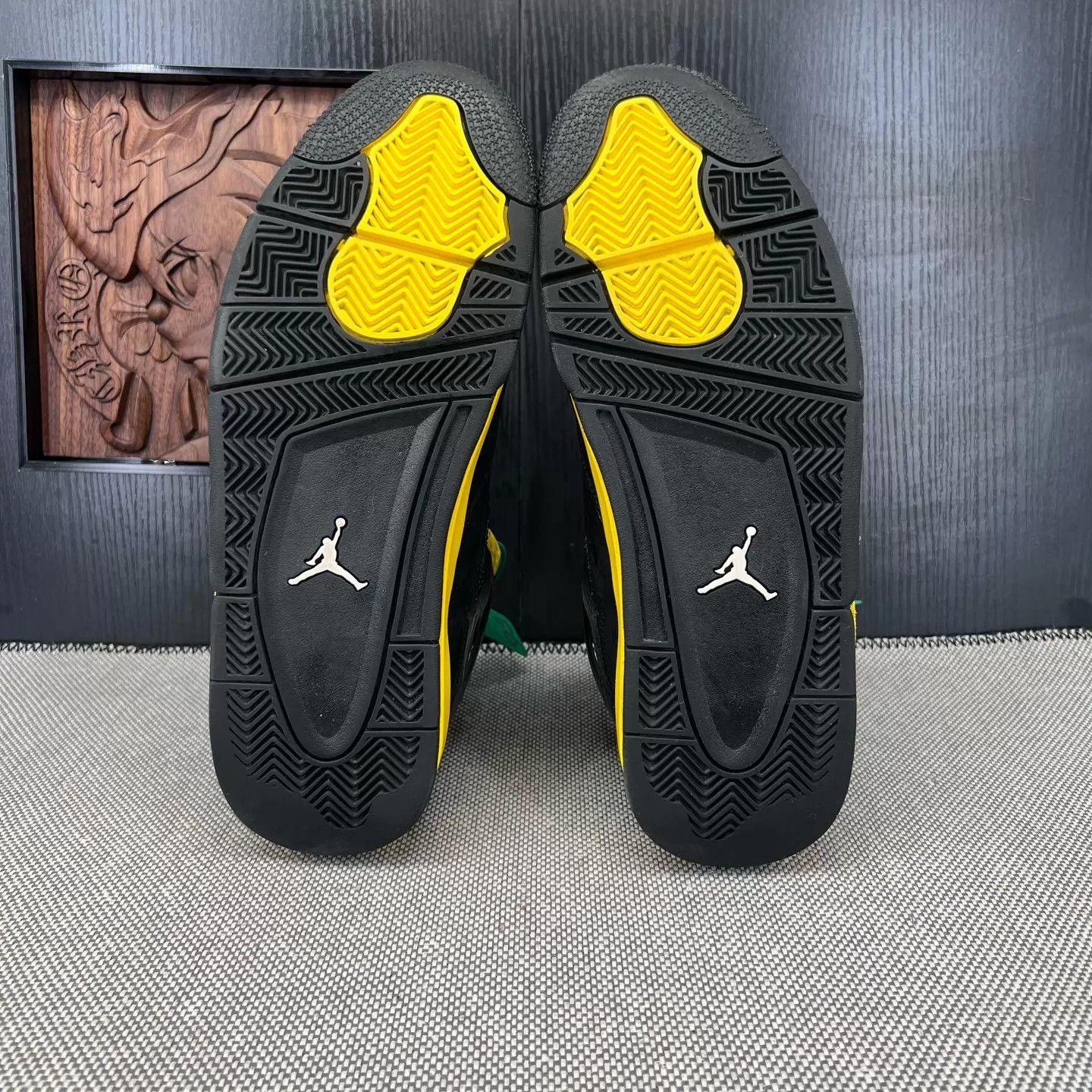 Nike Air Jordan 4 'Raijin' Black Yellow 45 Size US 11 / EU 44 - 5 Thumbnail