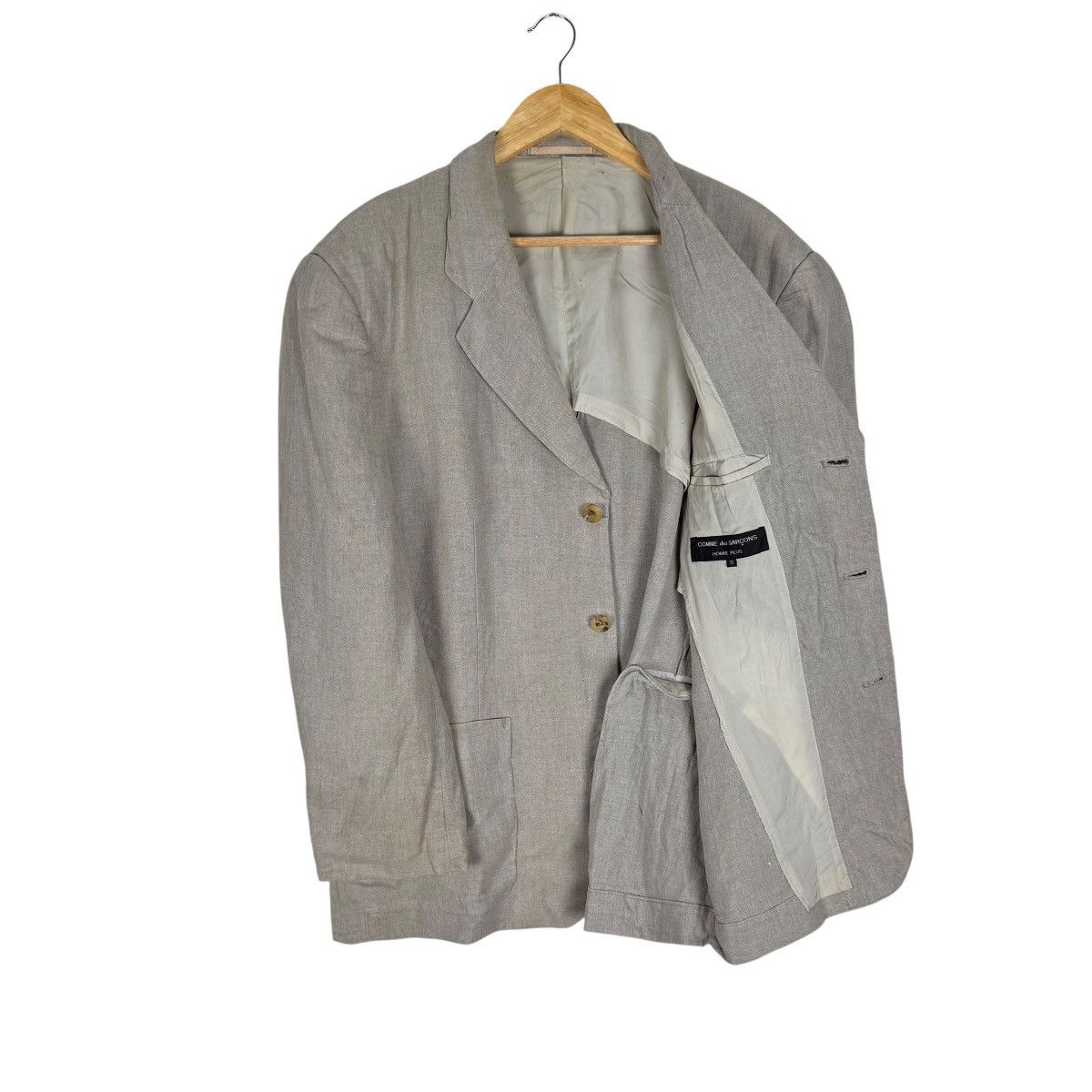 Comme des Garcons Homme Plus 🌟CDG HOMME PLUS AW1995 LINEN BLAZER COAT Size US M / EU 48-50 / 2 - 9 Thumbnail