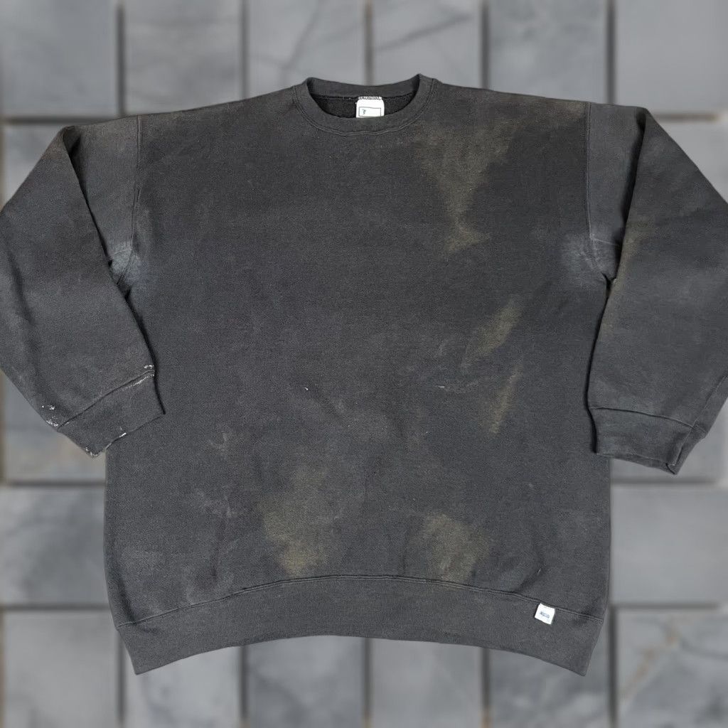 Vintage VINTAGE Discus Athletic Sweatshirt Mens 2XL Black Crew Neck Long Sleeve Pullover Fleece Distressed Logo 90s Size US XXL / EU 58 / 5 - 1 Thumbnail