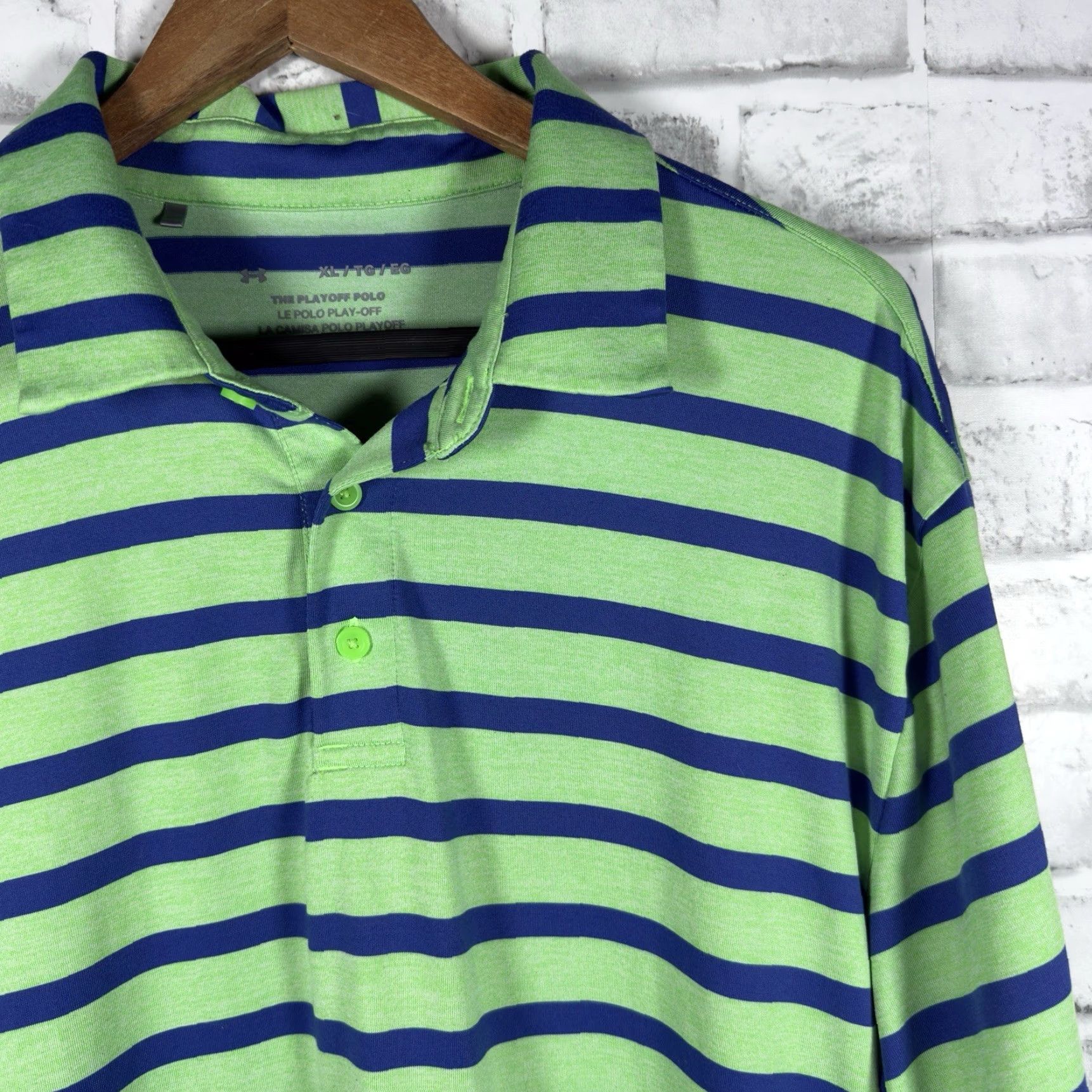 Under Armour Under Armour Polo Shirt Mens XL Striped Athletic Multicolor - Shirt, Mens, XL, Striped Polo, Athletic Fit Size US XL / EU 56 / 4 - 2 Thumbnail