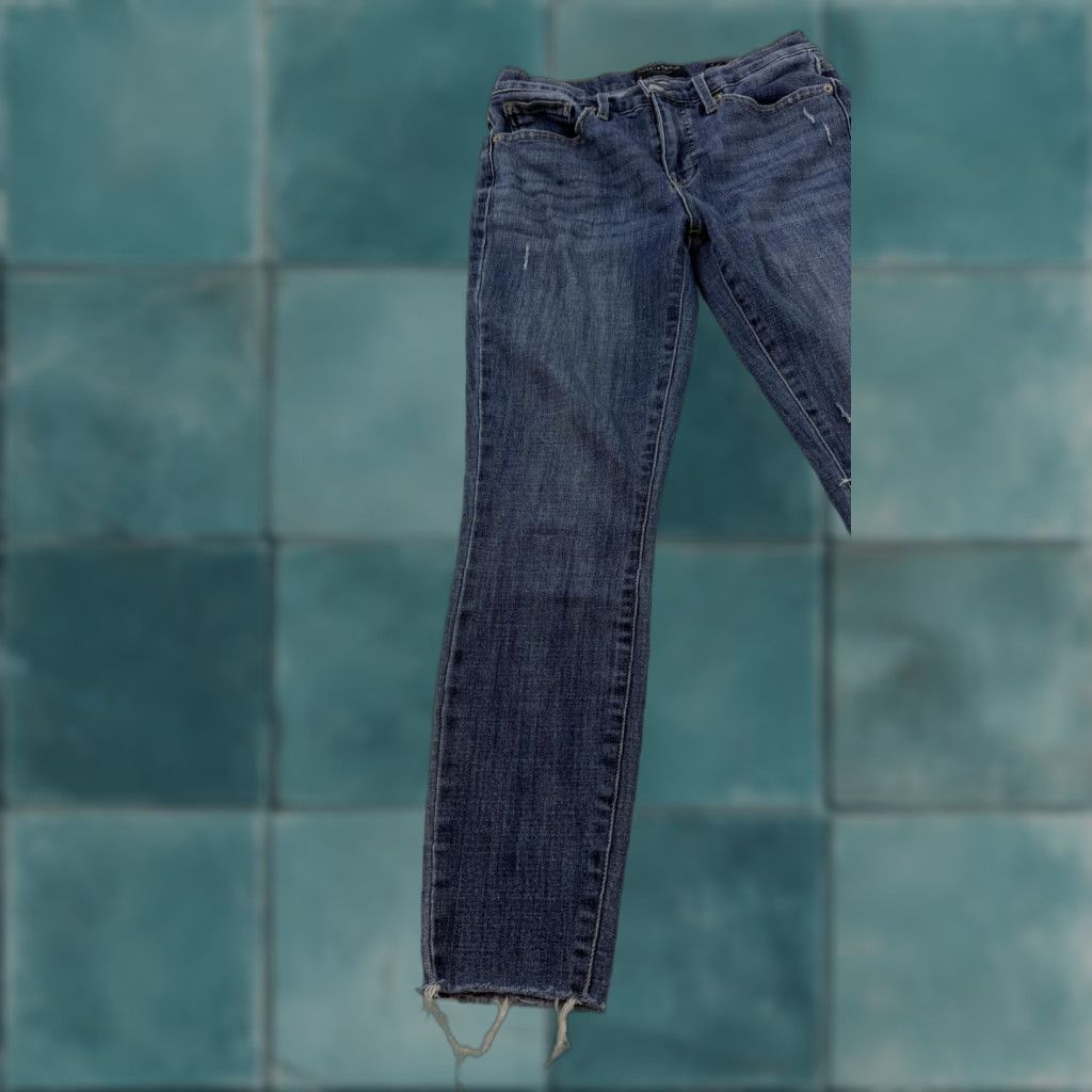 Lucky Brand Lucky Brand Jeans Womens 6/28 Blue Distressed Mid Rise Ankle Skinny Denim Size 28" / US 6 / IT 42 - 1 Thumbnail