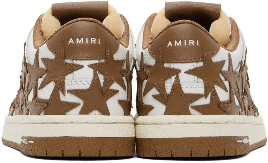 Amiri o1s1wg110325 Stars Low -Top Sneakers in White/Brown Size US 8 / EU 41 - 2 Thumbnail