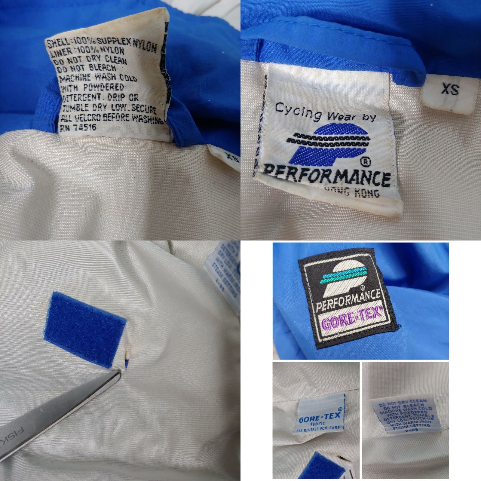 Vintage VINTAGE Performance Bicycle Windbreaker Jacket XS Men Blue Hooded Reflective 34" Chest 29" Back Vented Zip Size US XS / EU 42 / 0 - 8 Thumbnail